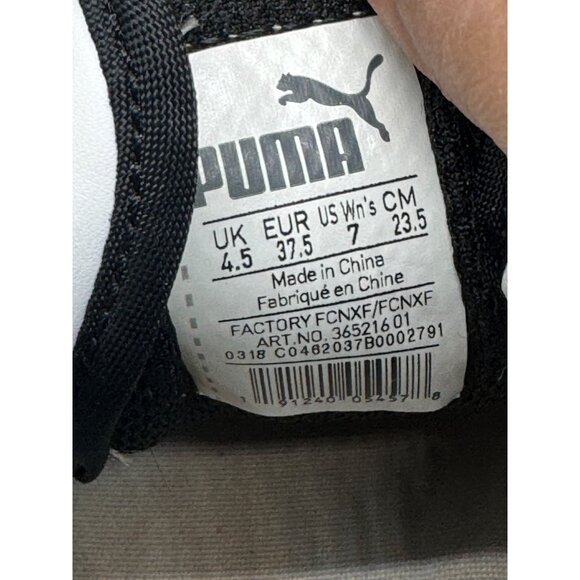 Puma White & Black SoftFoam Sneakers women's Size 7 tie up athletic READ - Picture 7 of 7